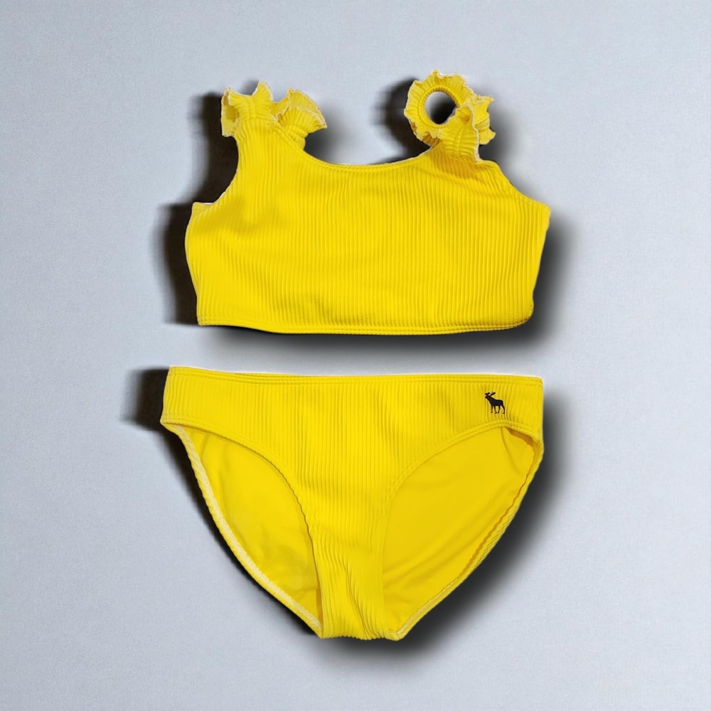 Abercrombie Kids Vibrant Yellow Swim Set - Girls Size 15-16. Like New.